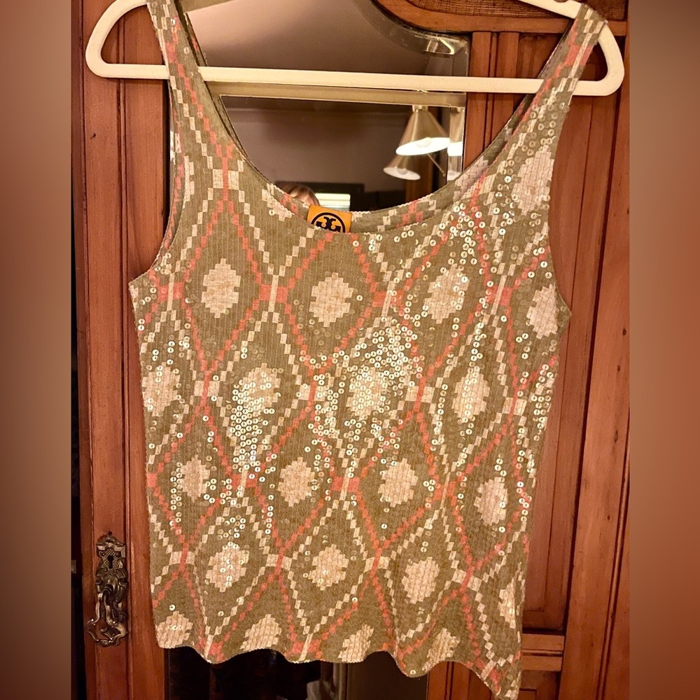 Tory Burch sequin tank top